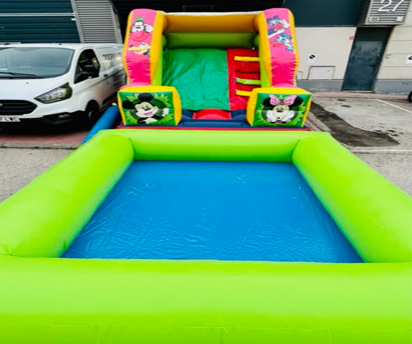 Alquiler Castillo Hinchable Mickey Acuatico con Piscina 